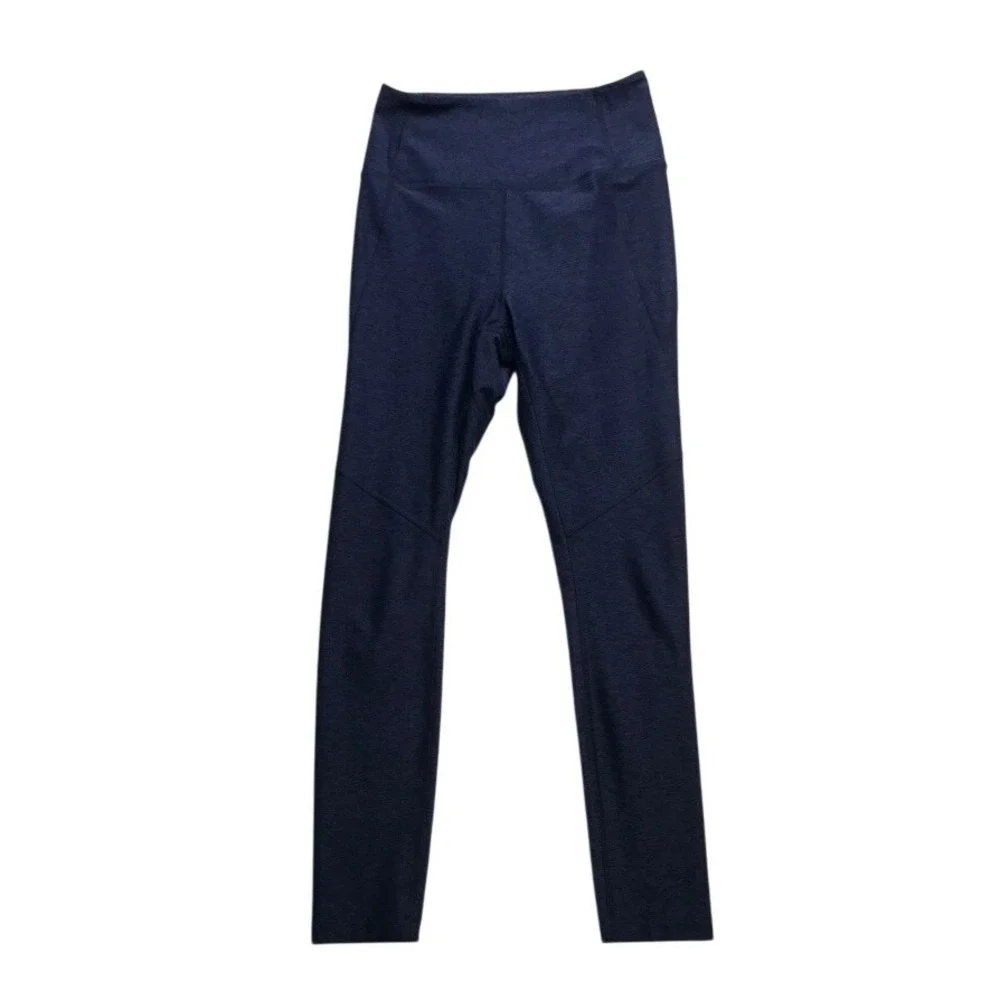 Outdoor Voices TechSweat High Waisted Leggings Navy Blue‎ Heathered Womens Small